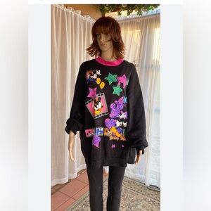 80's Oversized sweatshirt - Mickey Mouse - Mickey Unlimited Land and Sea.